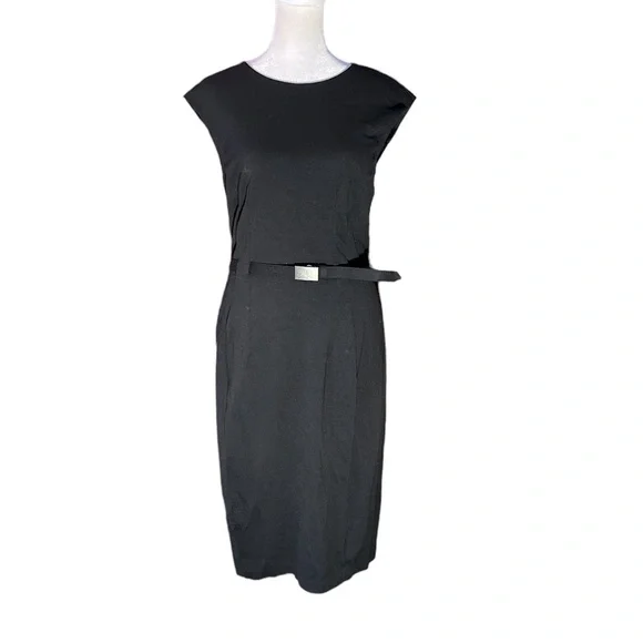 Lauren Ralph Lauren | Dresses | Lauren Ralph Lauren Black Jersey Sleeveless  Belted Midi Dress Great Condition S | Poshmark